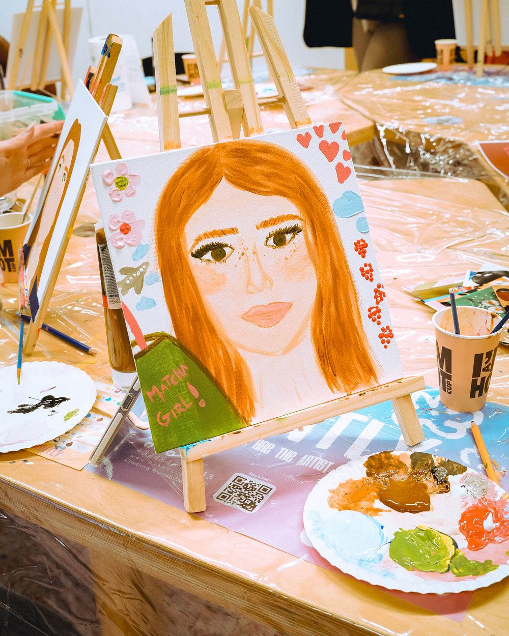 Atelier peinture proposé aux invités